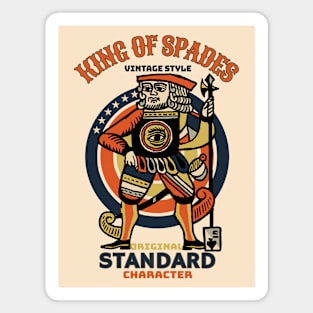 Original Standard Character of Playing Card King of Spade Magnet